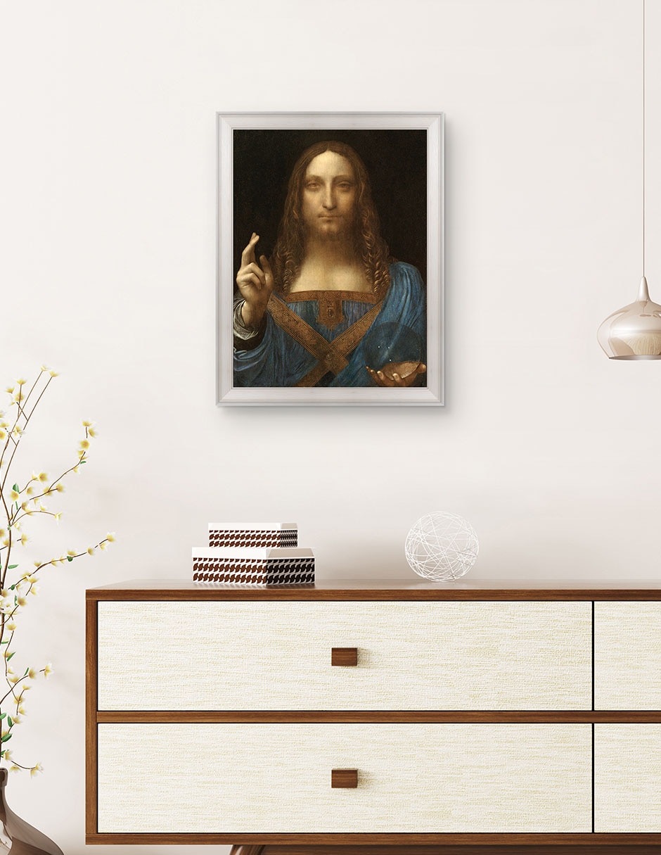 Cuadro decorativo Salvador del mundo de Leonardo Da Vinci técnica mixta 4