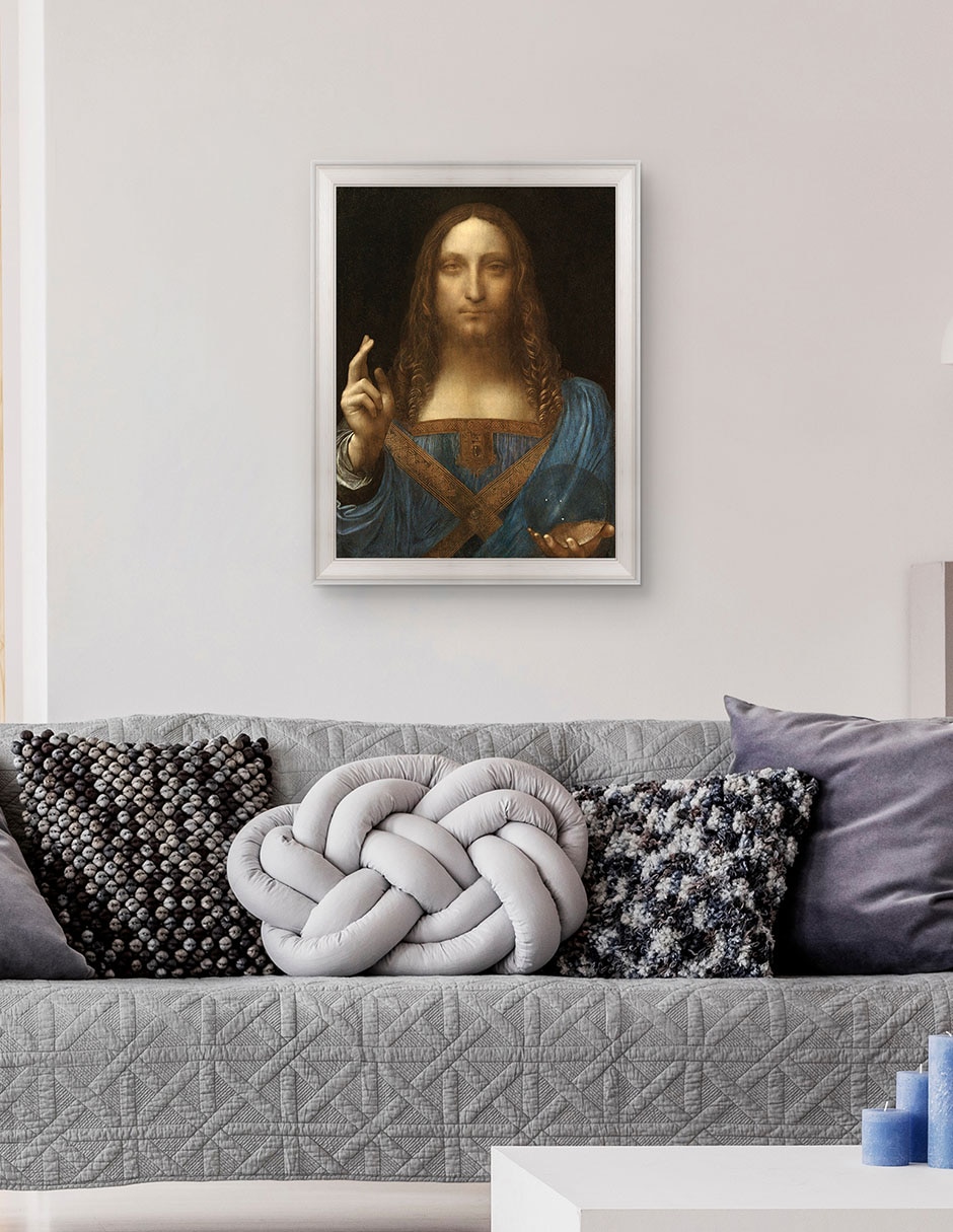 Cuadro decorativo Salvador del mundo de Leonardo Da Vinci técnica mixta 5