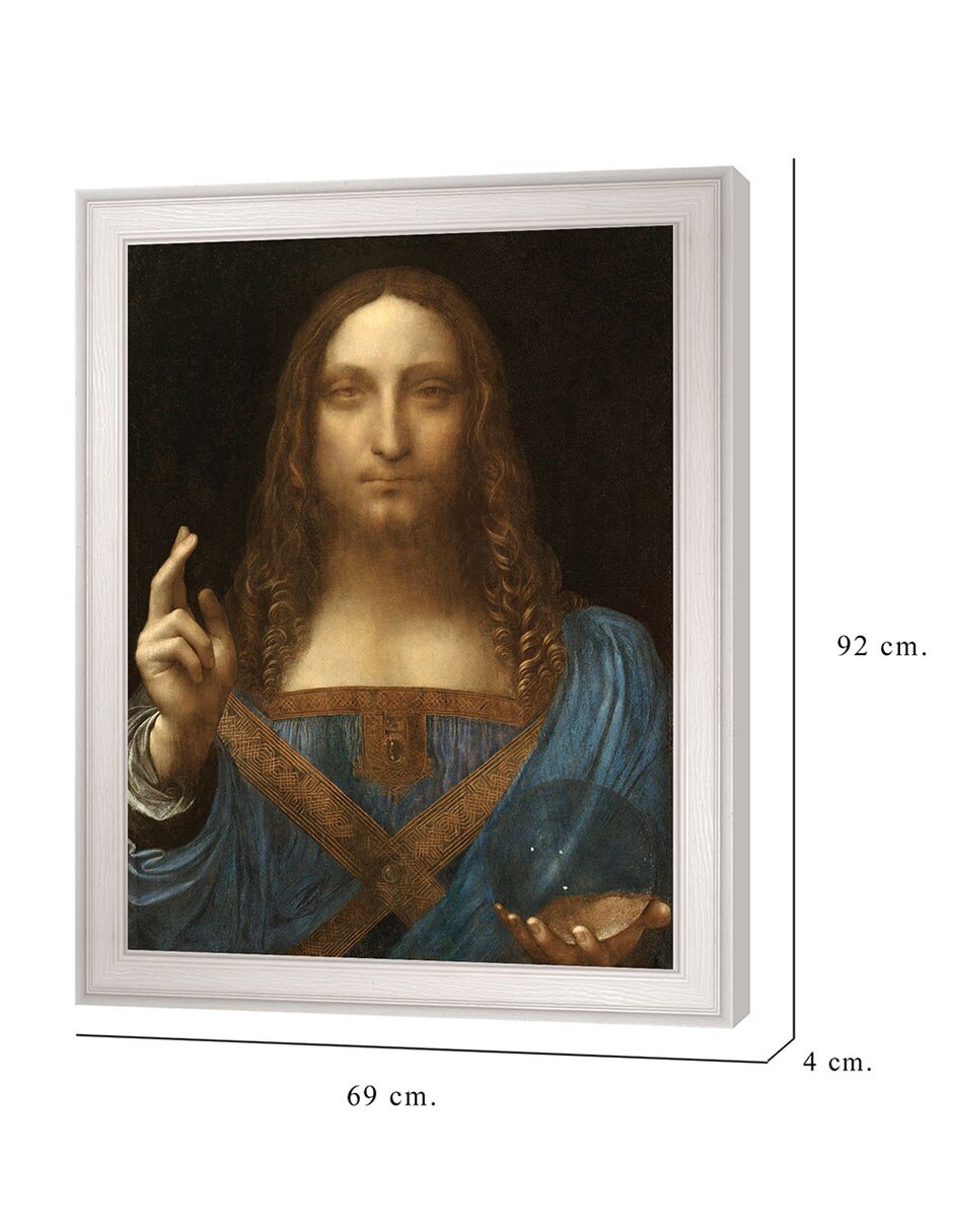 Cuadro decorativo Salvador del mundo de Leonardo Da Vinci técnica mixta 8