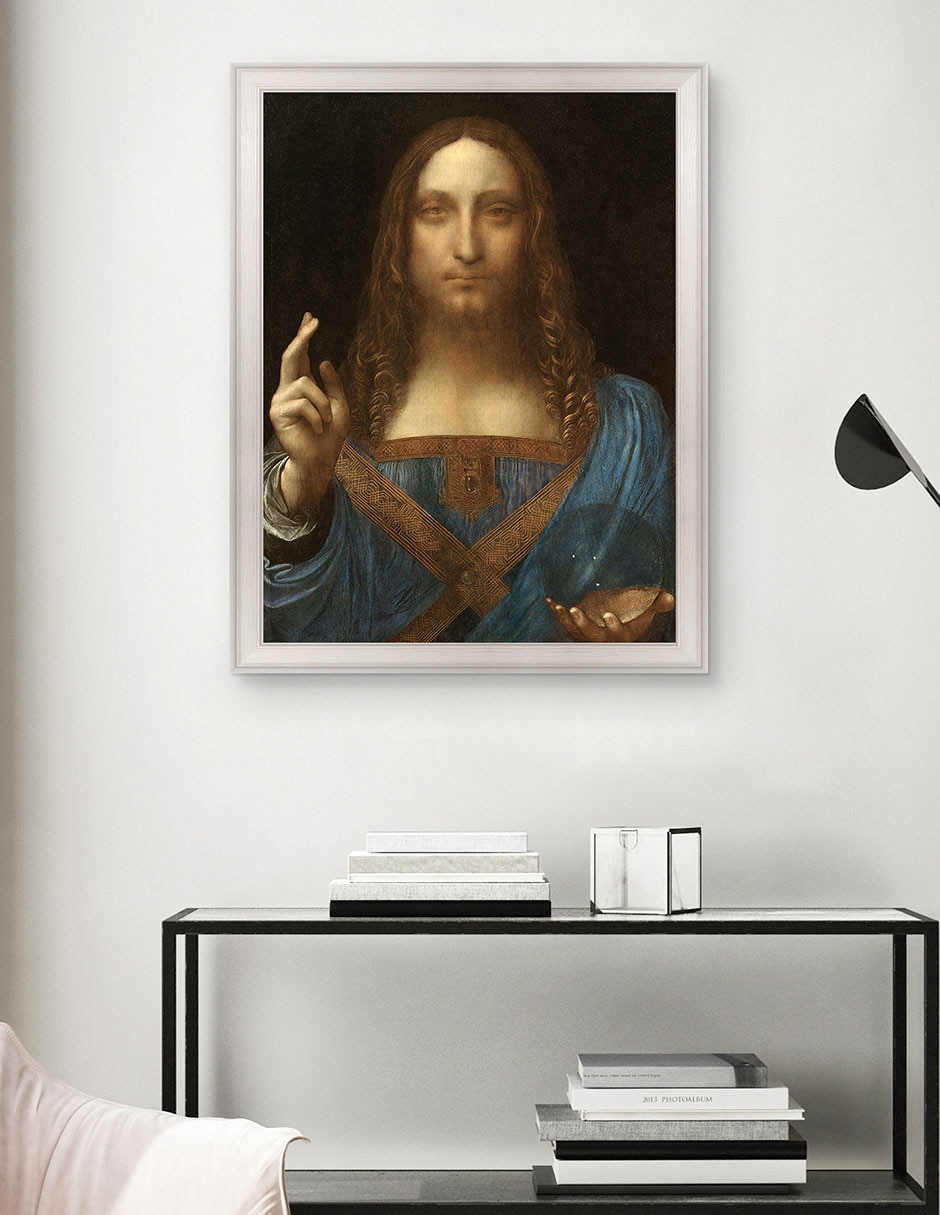 Cuadro decorativo Salvador del mundo de Leonardo Da Vinci técnica mixta 4