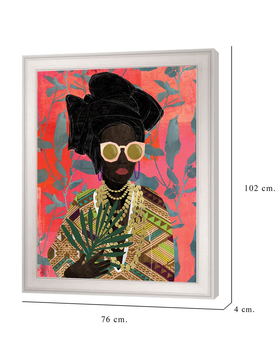 Cuadro decorativo Mujer moderna con turbante de Nikki Chu técnica mixta