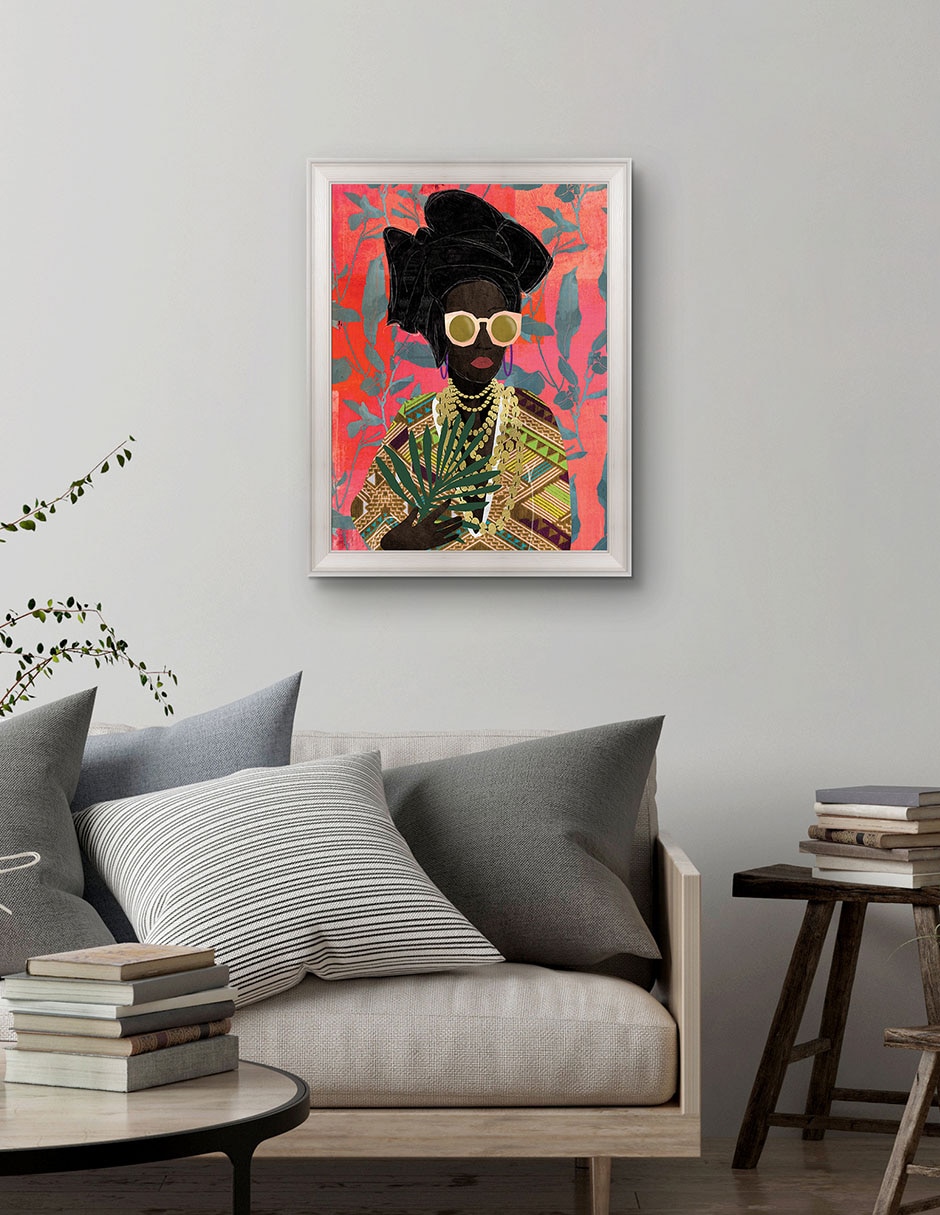 Cuadro decorativo Mujer moderna con turbante de Nikki Chu técnica mixta 3