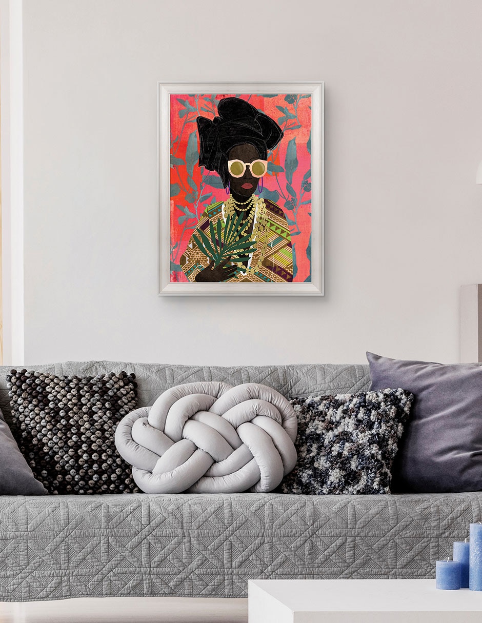 Cuadro decorativo Mujer moderna con turbante de Nikki Chu técnica mixta 5