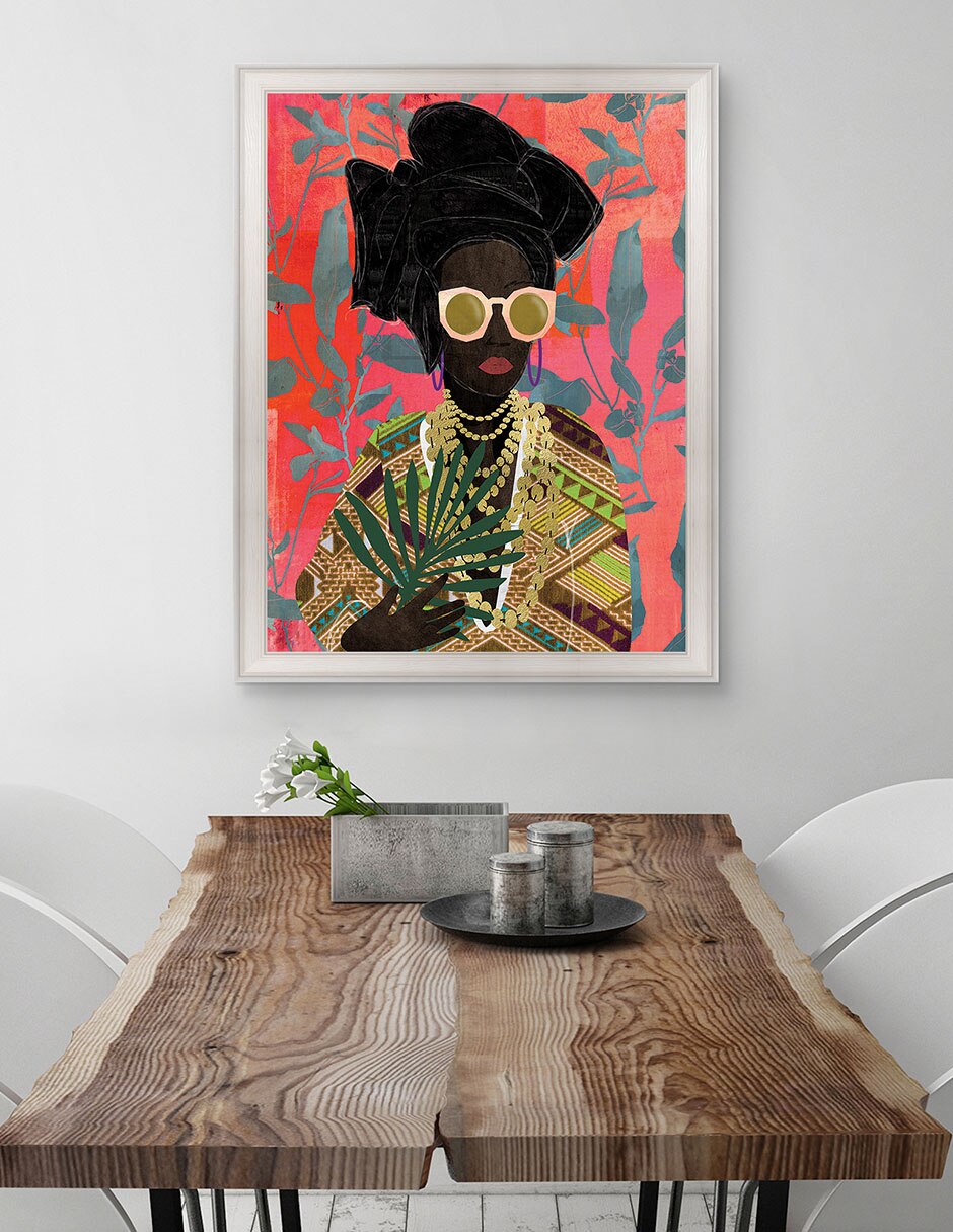 Cuadro decorativo Mujer moderna con turbante de Nikki Chu técnica mixta 3