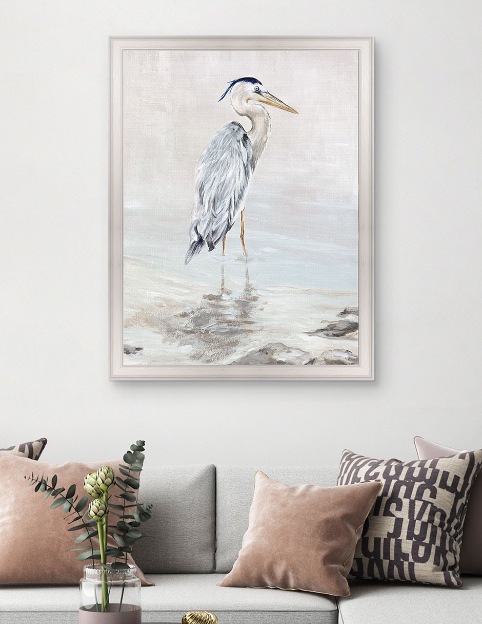 Cuadro decorativo Belleza de la garza II de Eva Watts técnica mixta 2