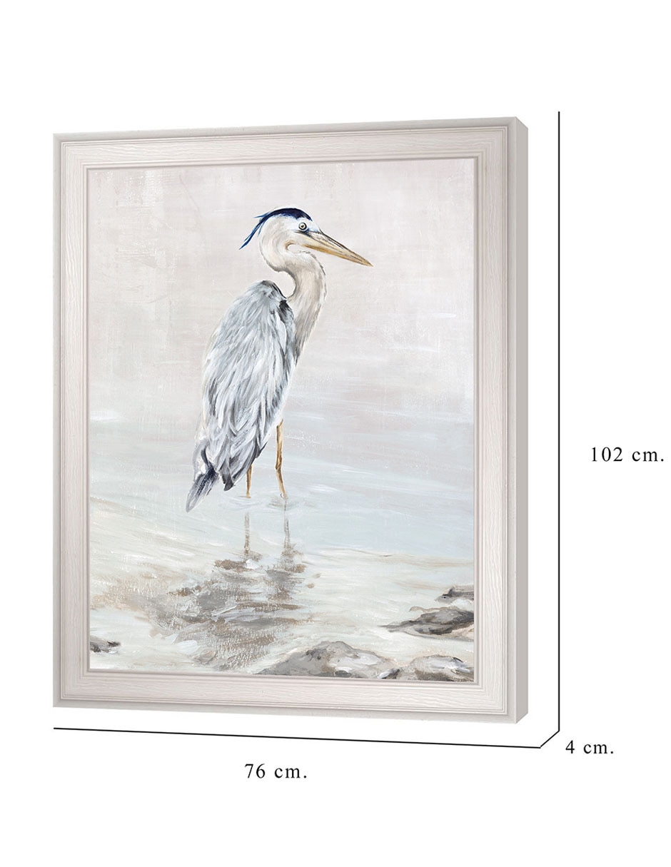 Cuadro decorativo Belleza de la garza II de Eva Watts técnica mixta 8