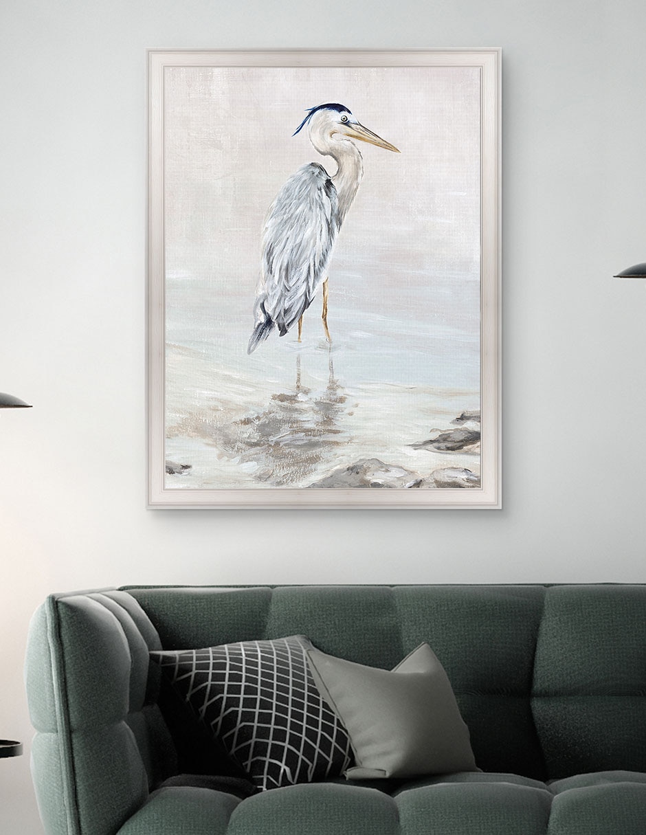 Cuadro decorativo Belleza de la garza II de Eva Watts técnica mixta 4