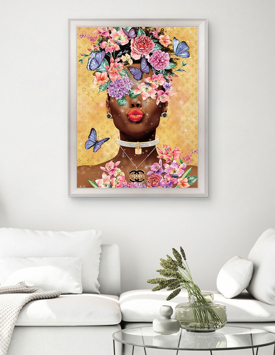 Cuadro decorativo Beso de dama mariposa de Willow Brook Fine Art técnica mixta 3
