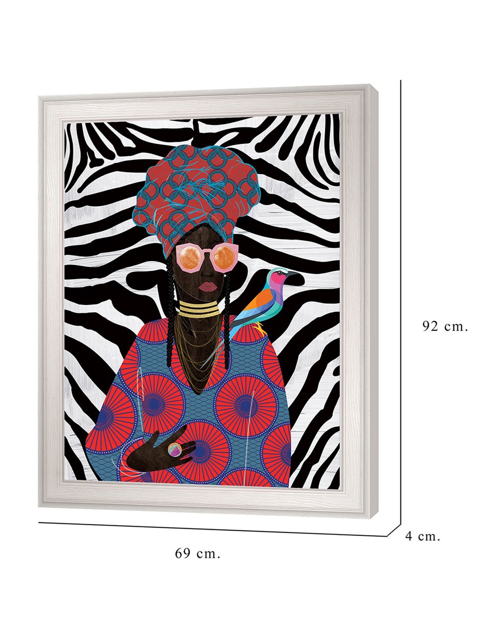Cuadro decorativo Reina moderna con turbante 2 de Nikki Chu técnica mixta 8
