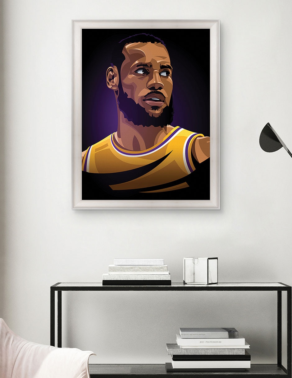 Cuadro decorativo Honor de baloncesto LJ de Nikita Abakumov técnica mixta 4