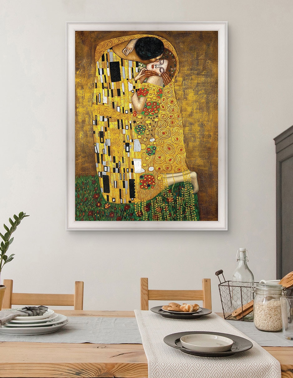 Cuadro decorativo El beso eterno de Gustav Klimt técnica mixta 3