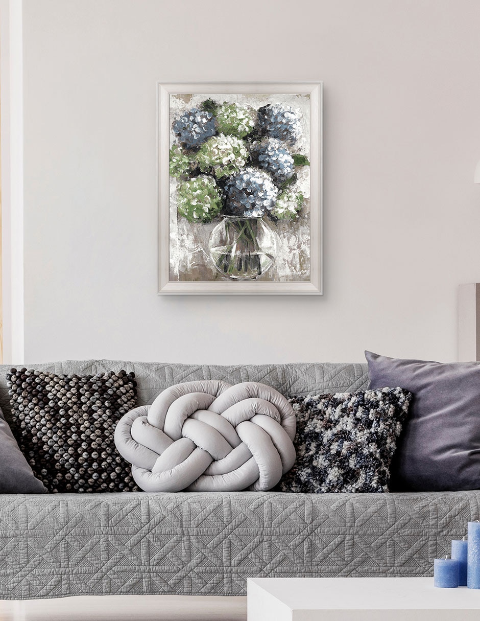 Cuadro decorativo Estudio de hortensias azules de Sandy Doonan técnica mixta 5