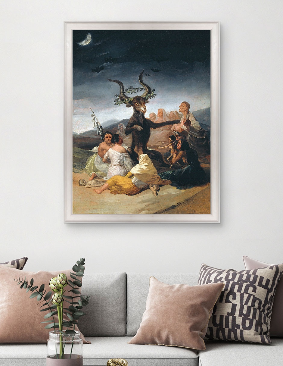 Cuadro decorativo Arte del aquelarre de Franciso de Goya técnica mixta 3
