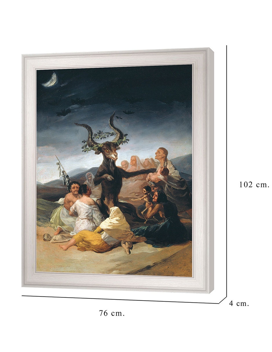 Cuadro decorativo Arte del aquelarre de Franciso de Goya técnica mixta 2