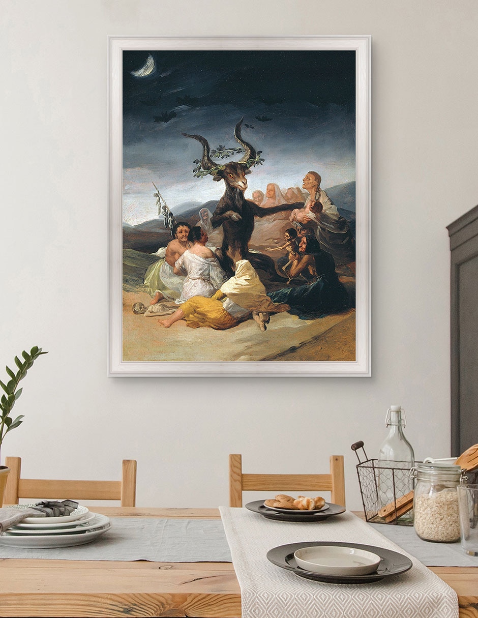 Cuadro decorativo Arte del aquelarre de Franciso de Goya técnica mixta 4