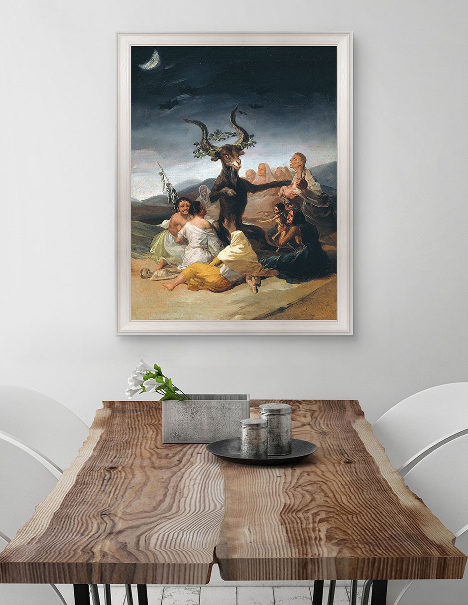 Cuadro decorativo Arte del aquelarre de Franciso de Goya técnica mixta 3