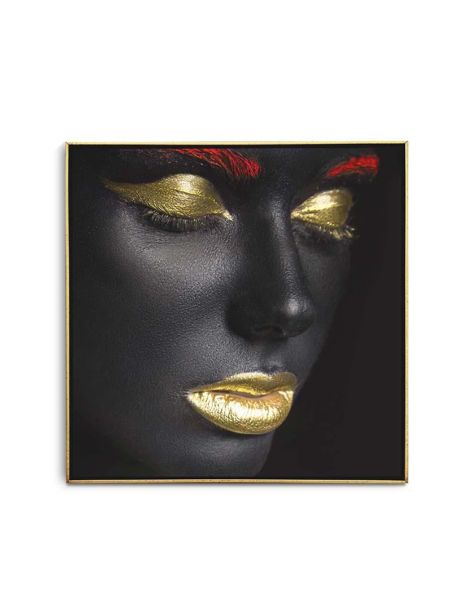 Cuadro decorativo deslumbrante maquillaje con barniz a registro