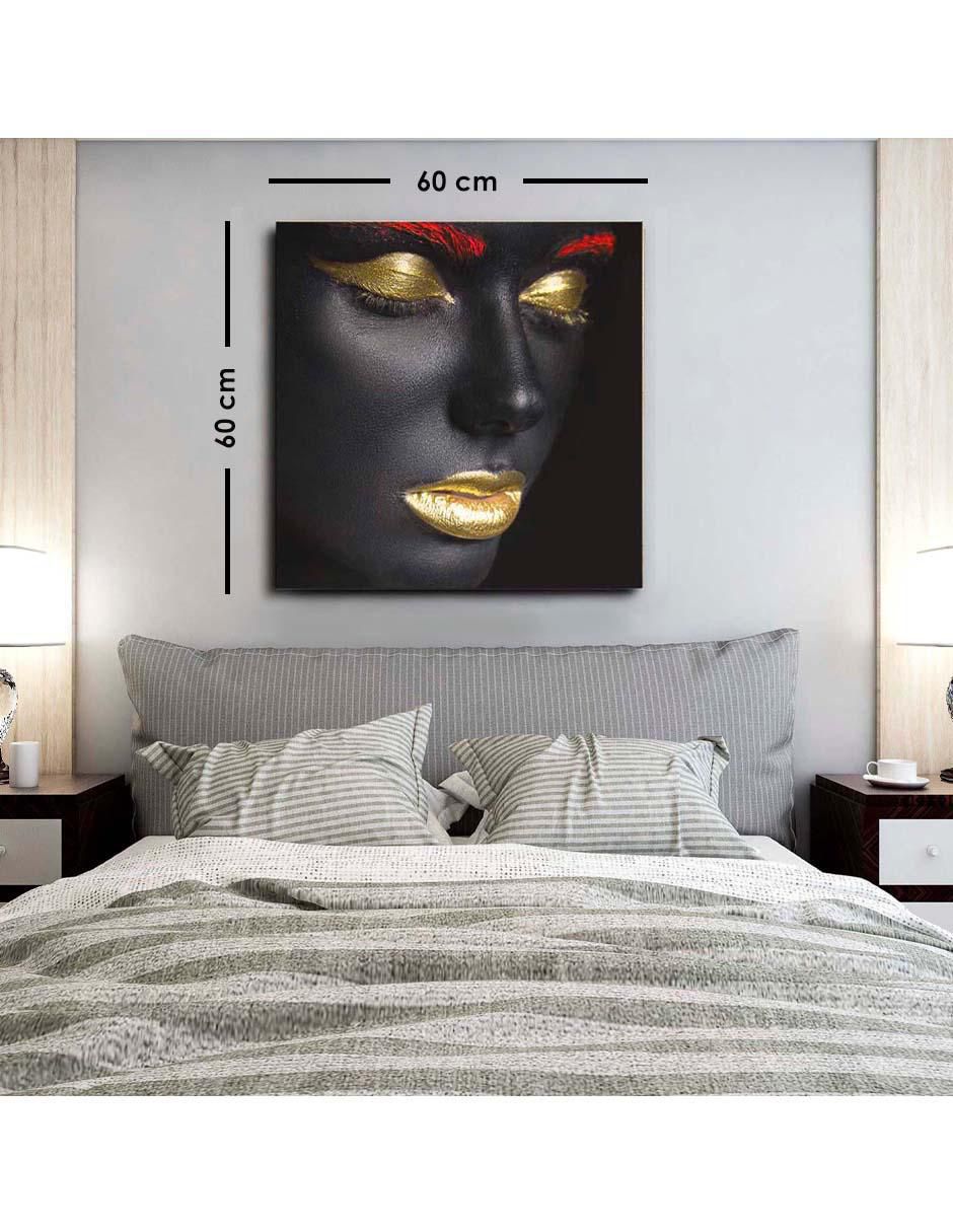Cuadro decorativo canvas art mx deslumbrante maquillaje con barniz a registro