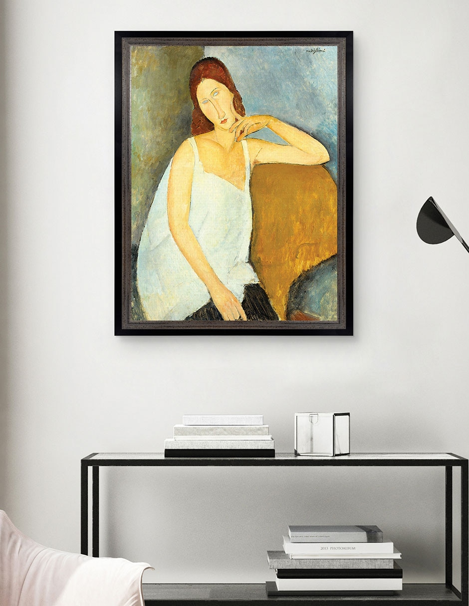 Cuadro decorativo Jeanne Hébuterne (1898-1920) arte mural de Amedeo Modigliani técnica mixta 5