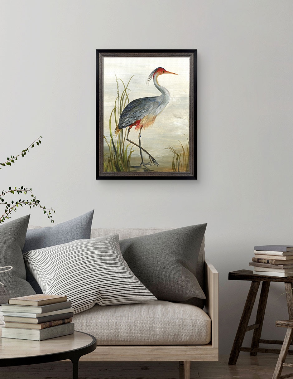 Cuadro decorativo Garza gris de Aimee Wilson técnica mixta 2