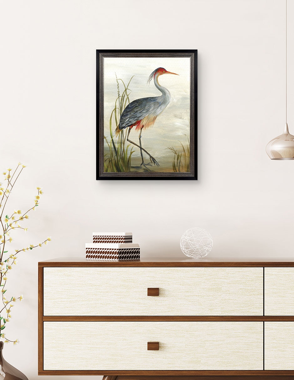 Cuadro decorativo Garza gris de Aimee Wilson técnica mixta 3