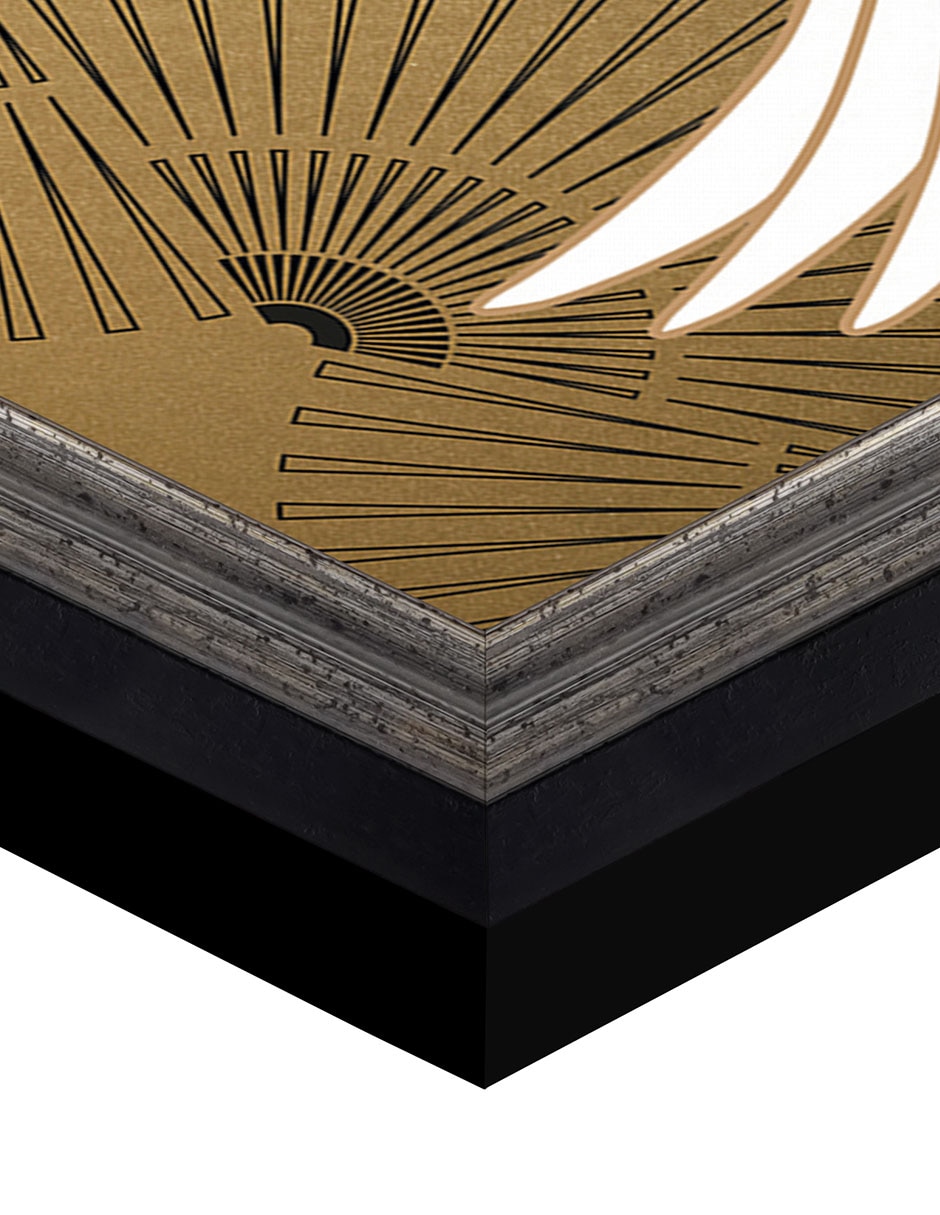 Cuadro decorativo Grulla joya japonesa de Nikki Chu técnica mixta 5