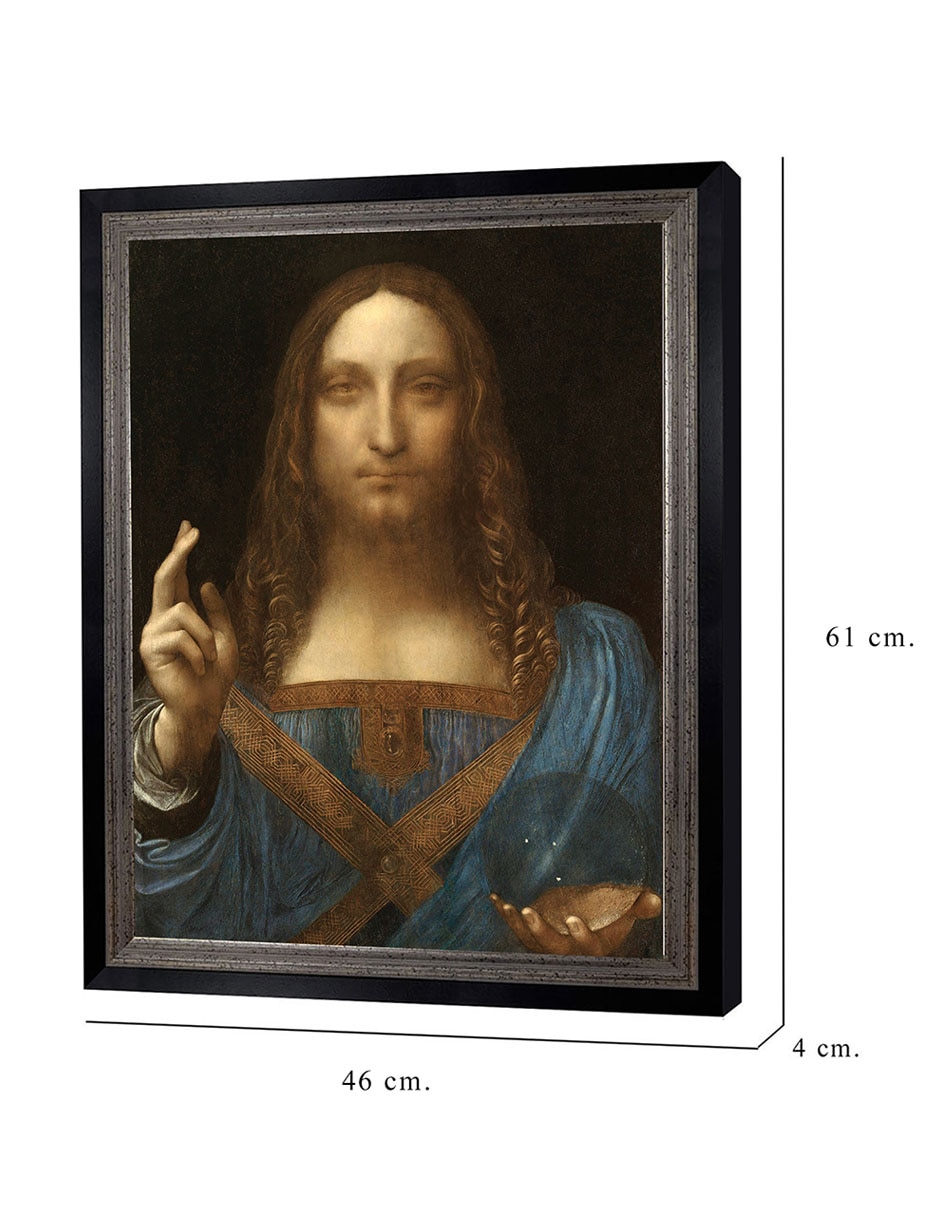 Cuadro decorativo Salvador del mundo de Leonardo Da Vinci técnica mixta 2