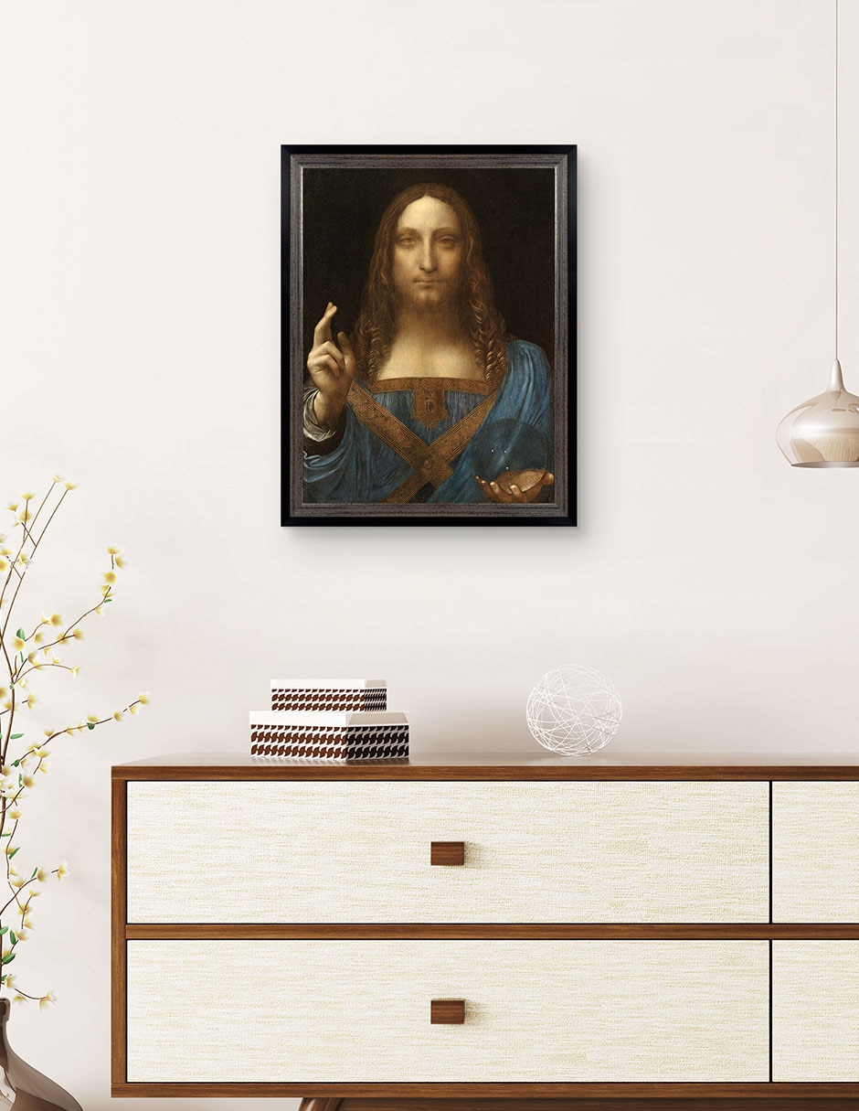Cuadro decorativo Salvador del mundo de Leonardo Da Vinci técnica mixta 4