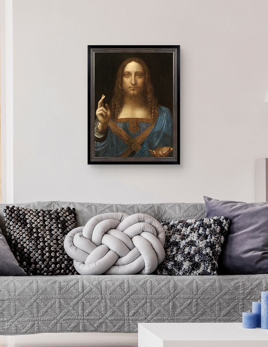 Cuadro decorativo Salvador del mundo de Leonardo Da Vinci técnica mixta 5