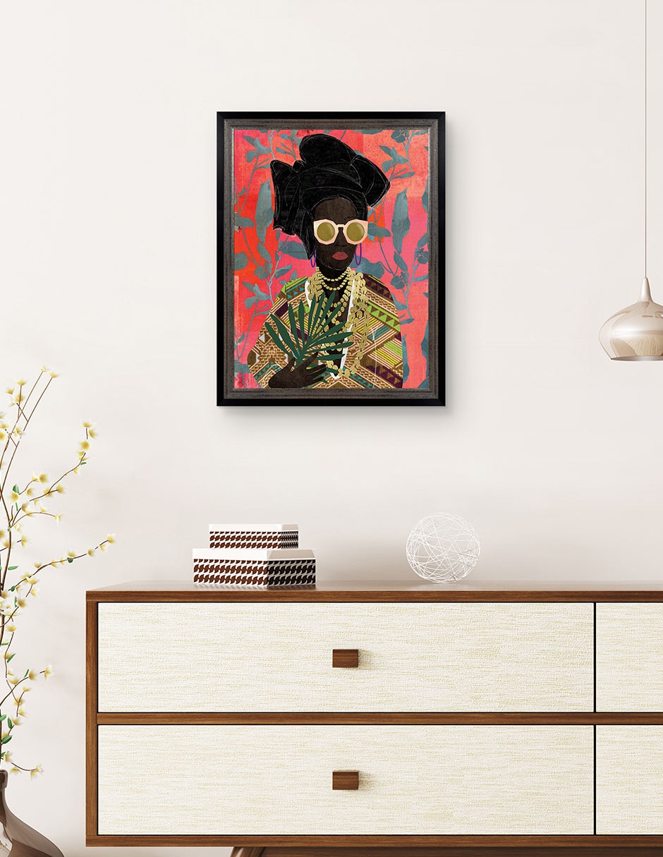 Cuadro decorativo Mujer moderna con turbante de Nikki Chu técnica mixta 3