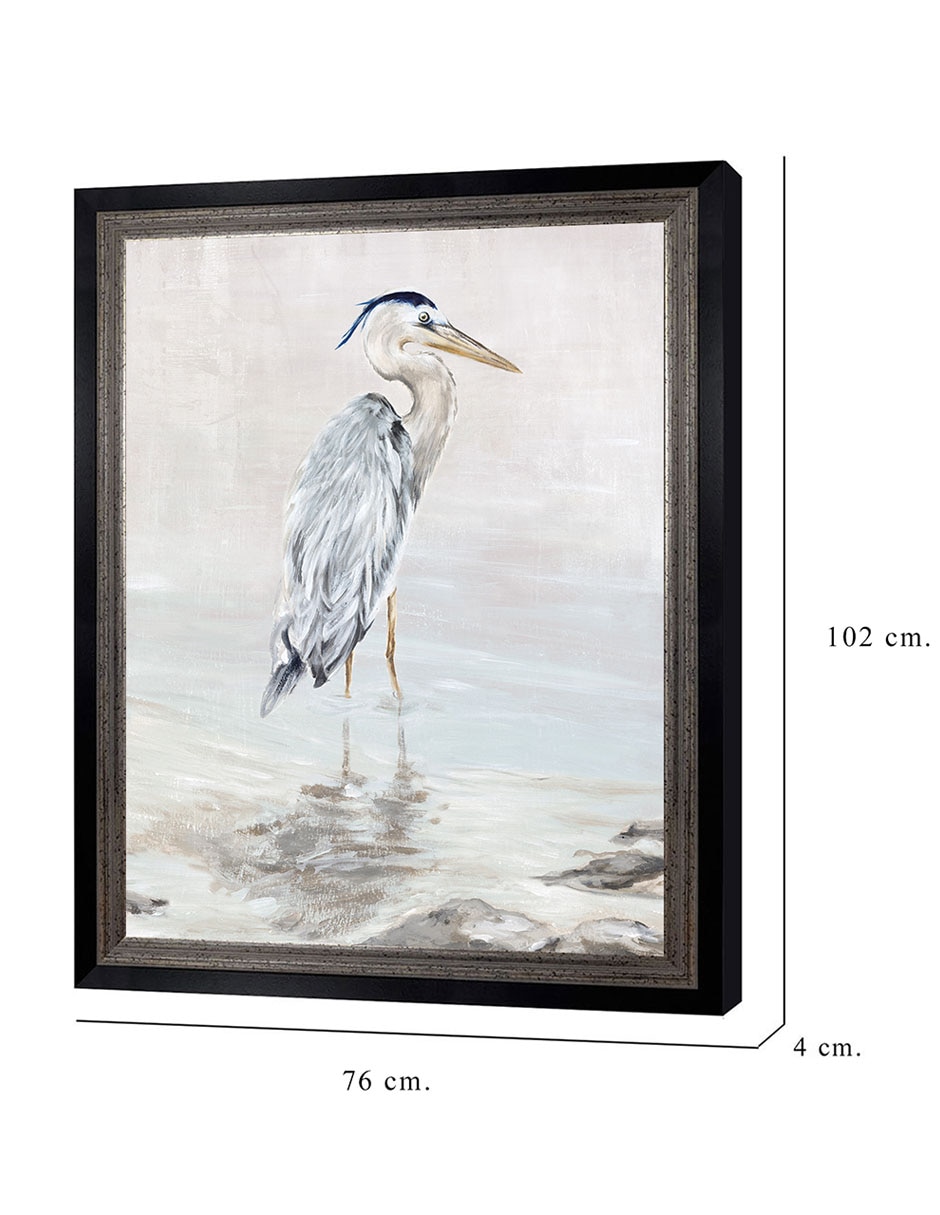 Cuadro decorativo Belleza de la garza II de Eva Watts técnica mixta 8
