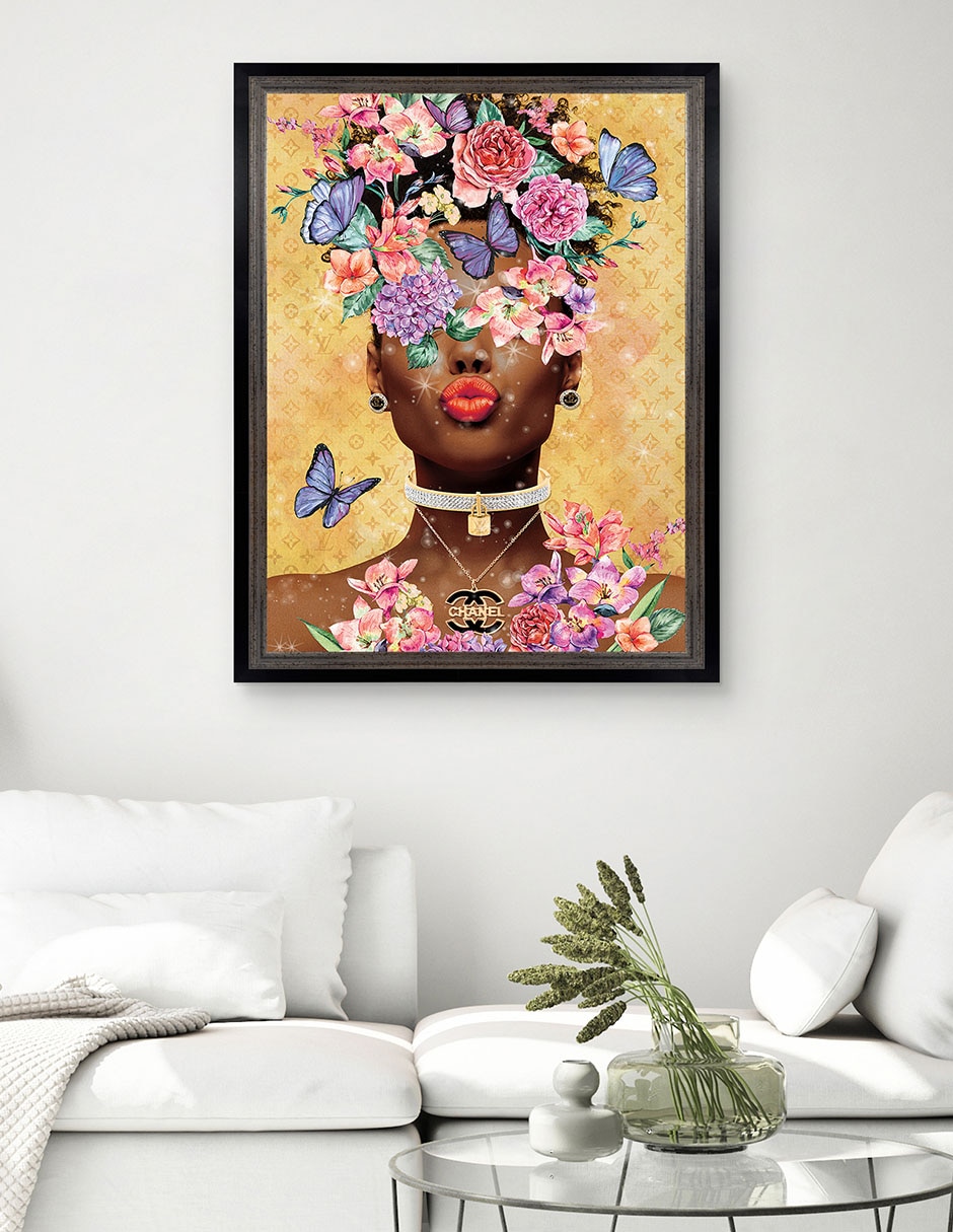 Cuadro decorativo Beso de dama mariposa de Willow Brook Fine Art técnica mixta 2