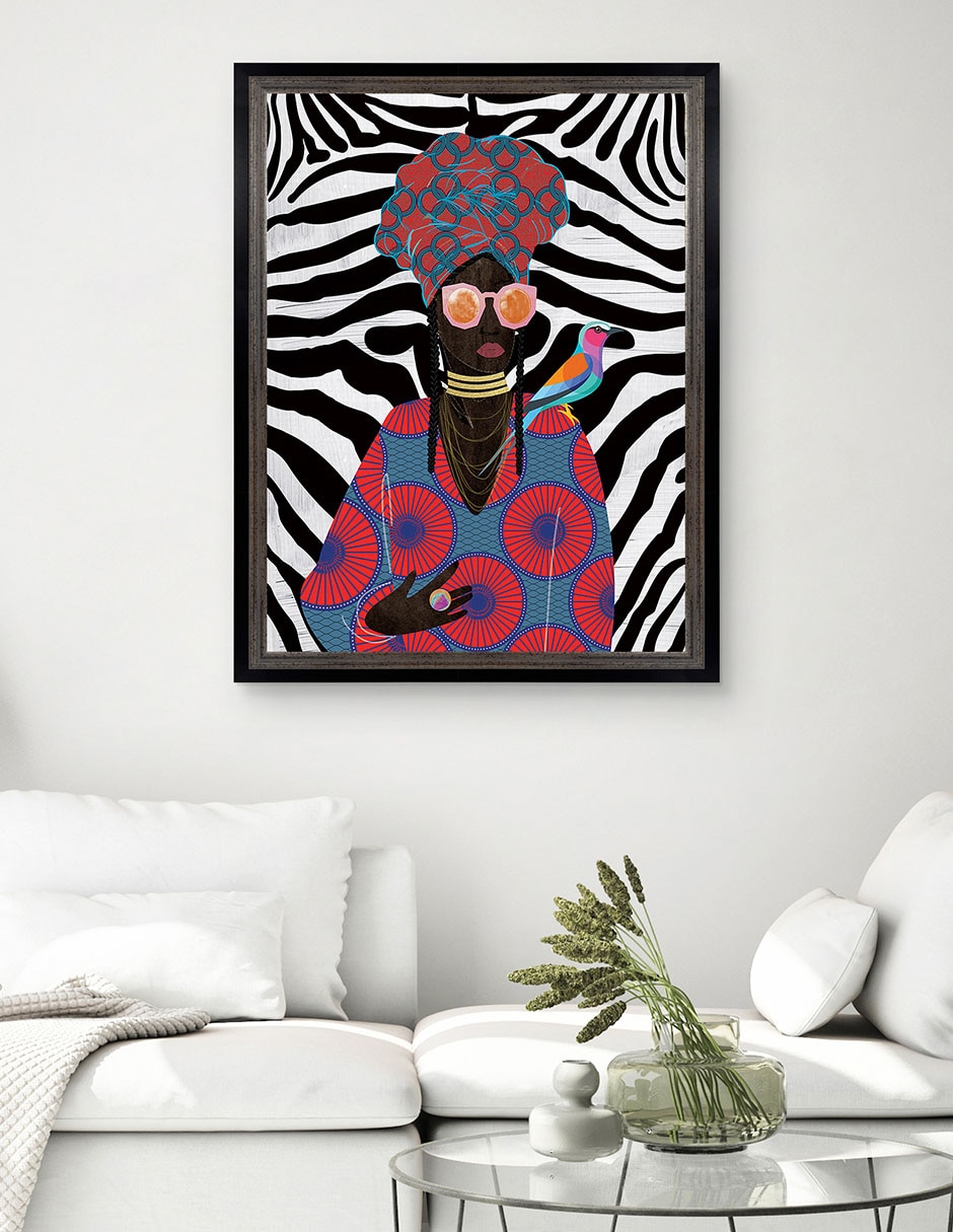 Cuadro decorativo Reina moderna con turbante 2 de Nikki Chu técnica mixta 2