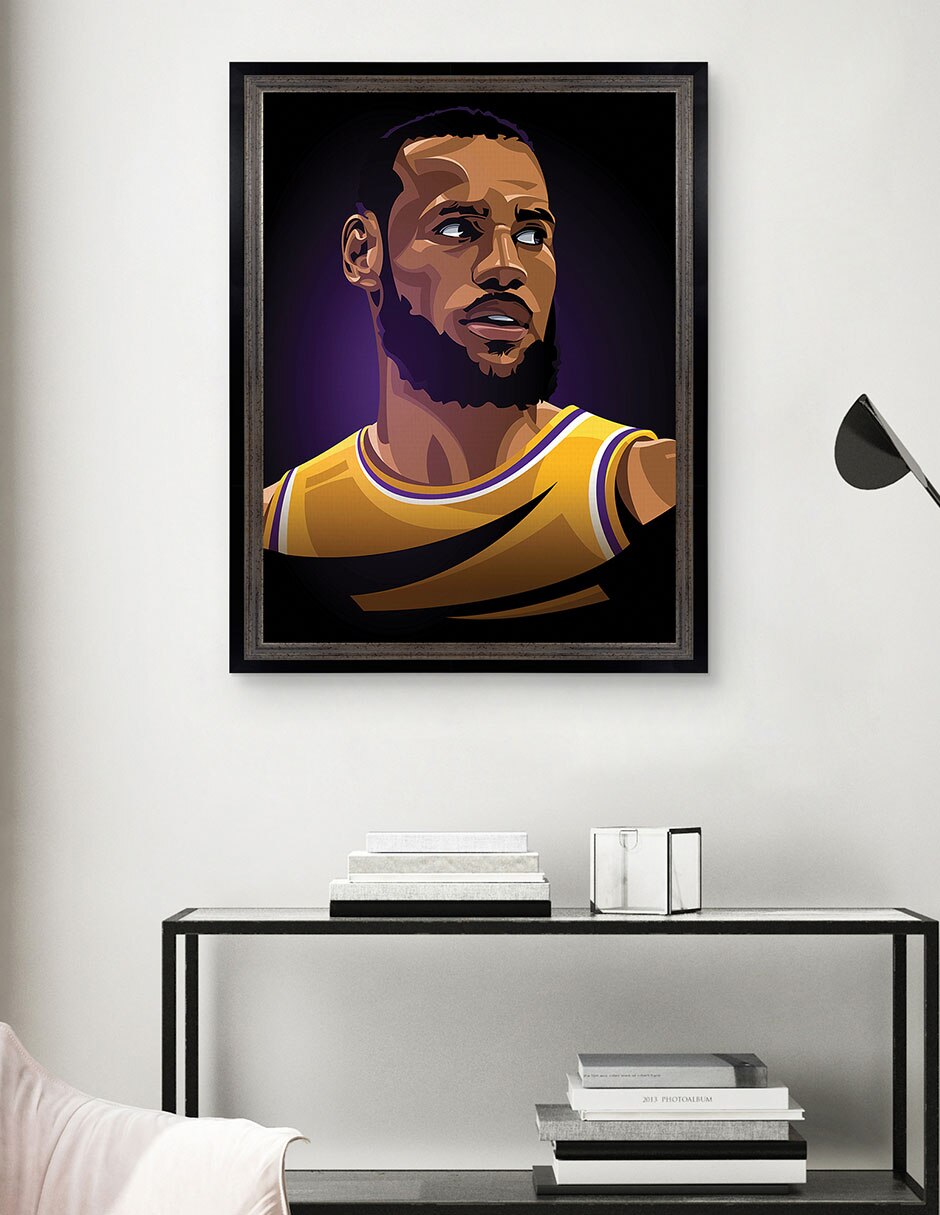 Cuadro decorativo Honor de baloncesto LJ de Nikita Abakumov técnica mixta 4