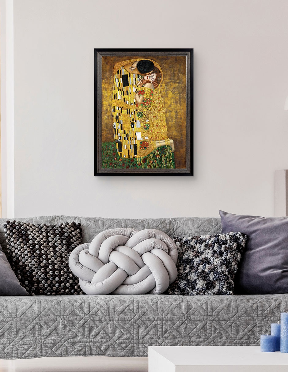 Cuadro decorativo El beso eterno de Gustav Klimt técnica mixta 4