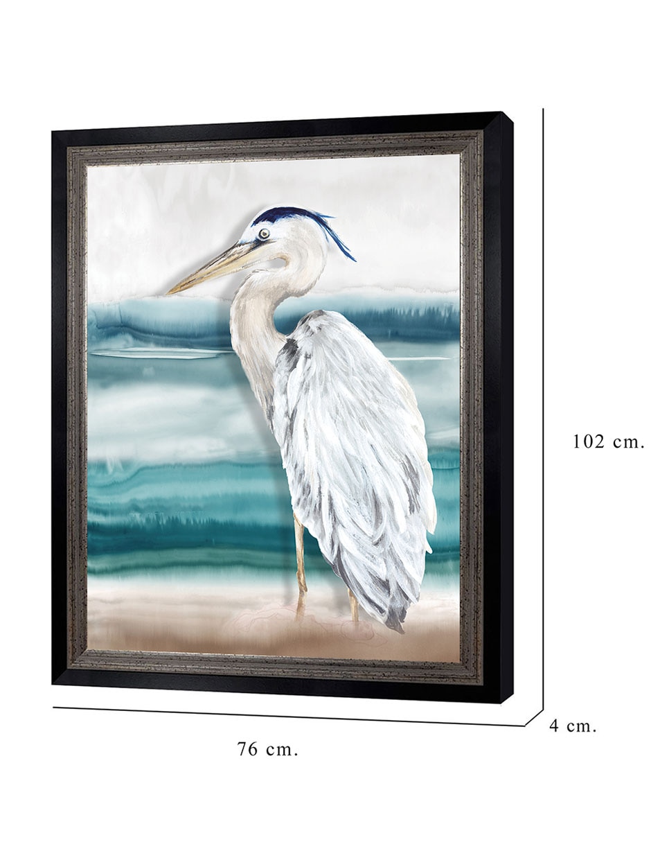 Cuadro decorativo Playa Garza II de Eva Watts técnica mixta 2