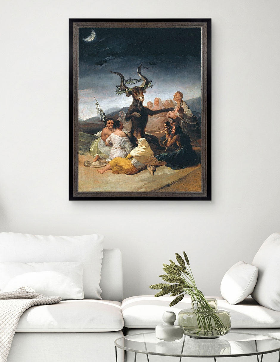Cuadro decorativo Arte del aquelarre de Franciso de Goya técnica mixta 2
