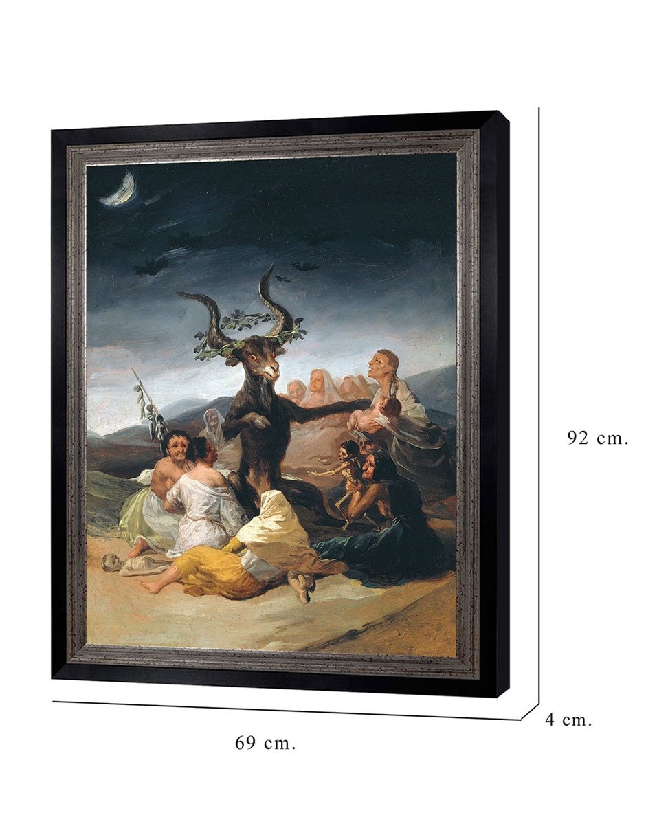 Cuadro decorativo Arte del aquelarre de Franciso de Goya técnica mixta 8