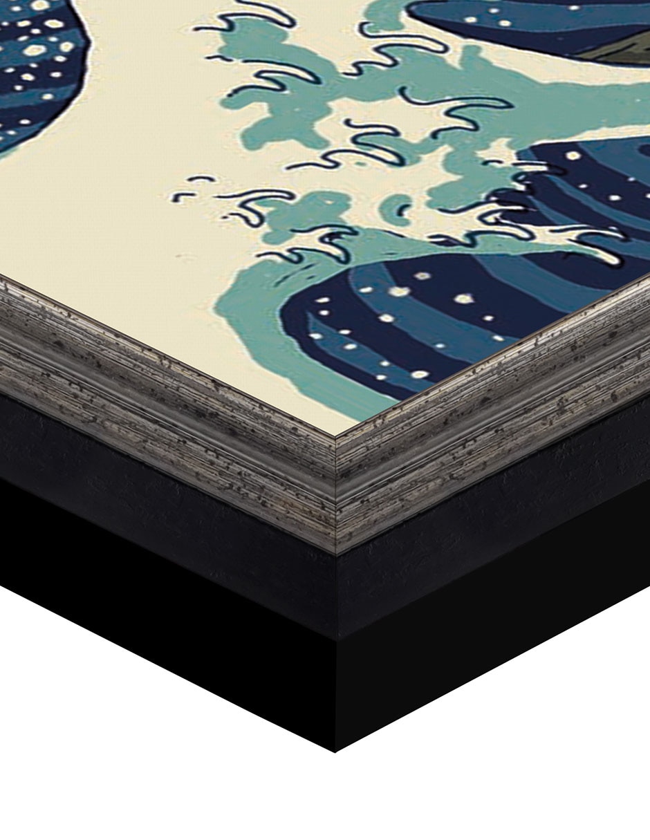 Cuadro decorativo El gran monstruo de Kanagawa de Michael Buxton técnica mixta 5