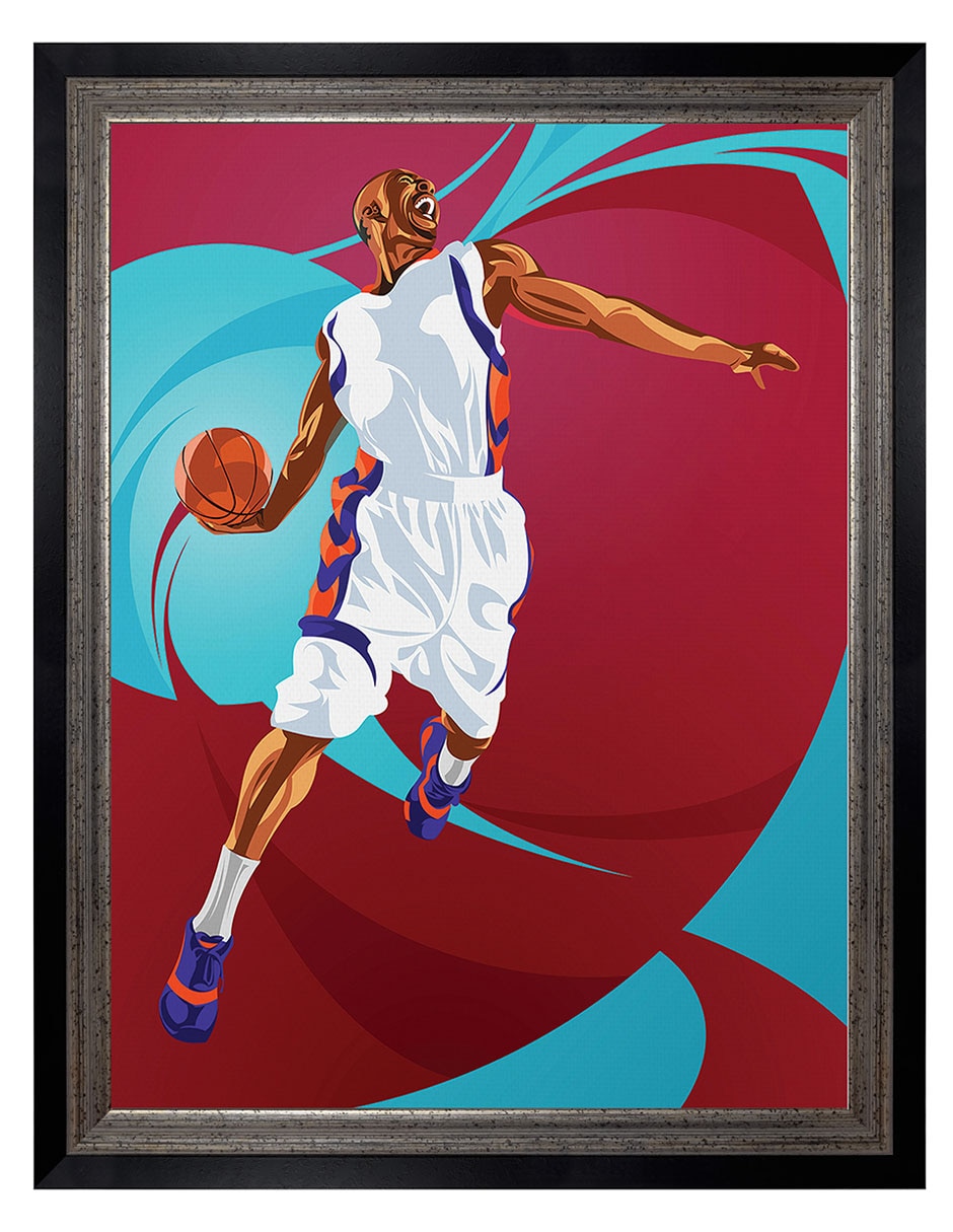 Cuadro decorativo Clavada de baloncesto de Nikita Abakumov técnica mixta Cuadro decorativo Clavada de baloncesto de Nikita Abakumov técnica mixta