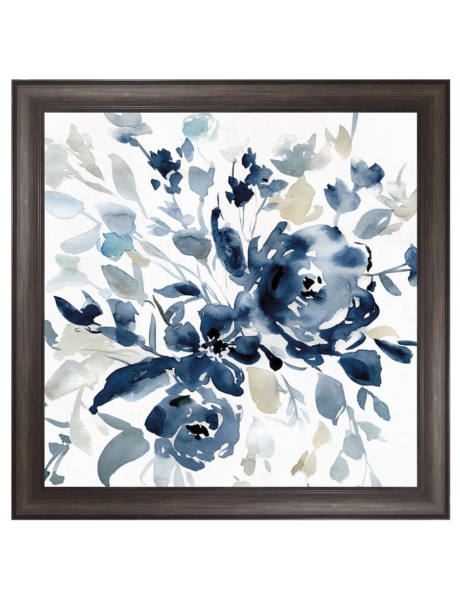 Cuadro decorativo Jardín índigo I de Carol Robinson técnica mixta