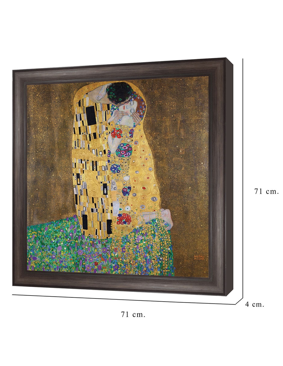 Cuadro decorativo El beso de Gustav Klimt técnica mixta 8