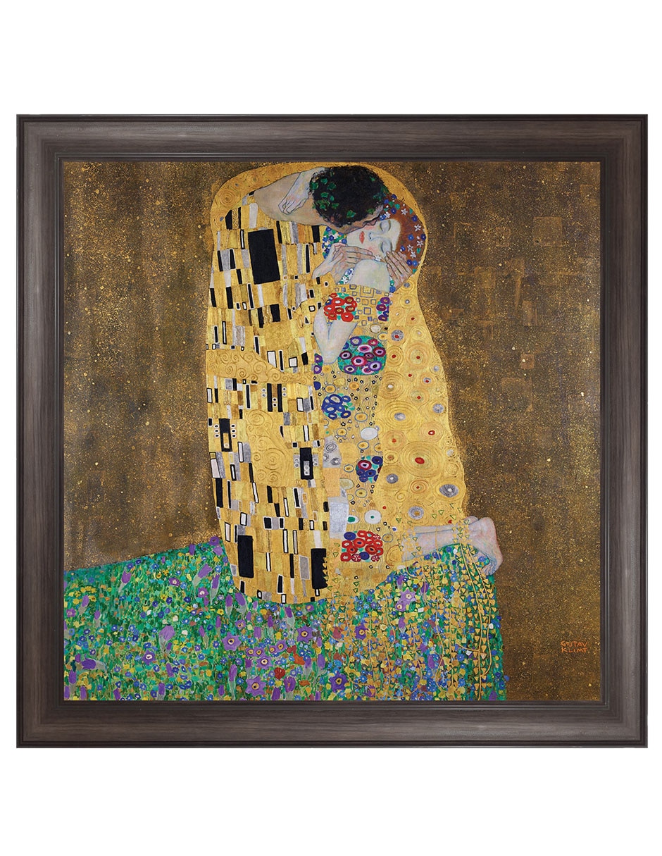 Cuadro decorativo El beso de Gustav Klimt técnica mixta