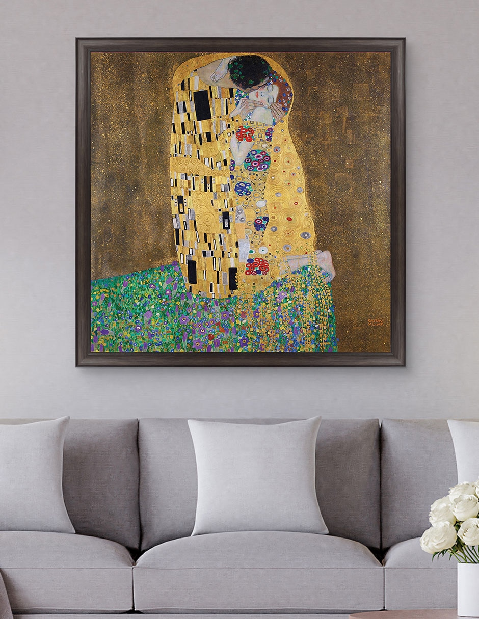 Cuadro decorativo El beso de Gustav Klimt técnica mixta 3