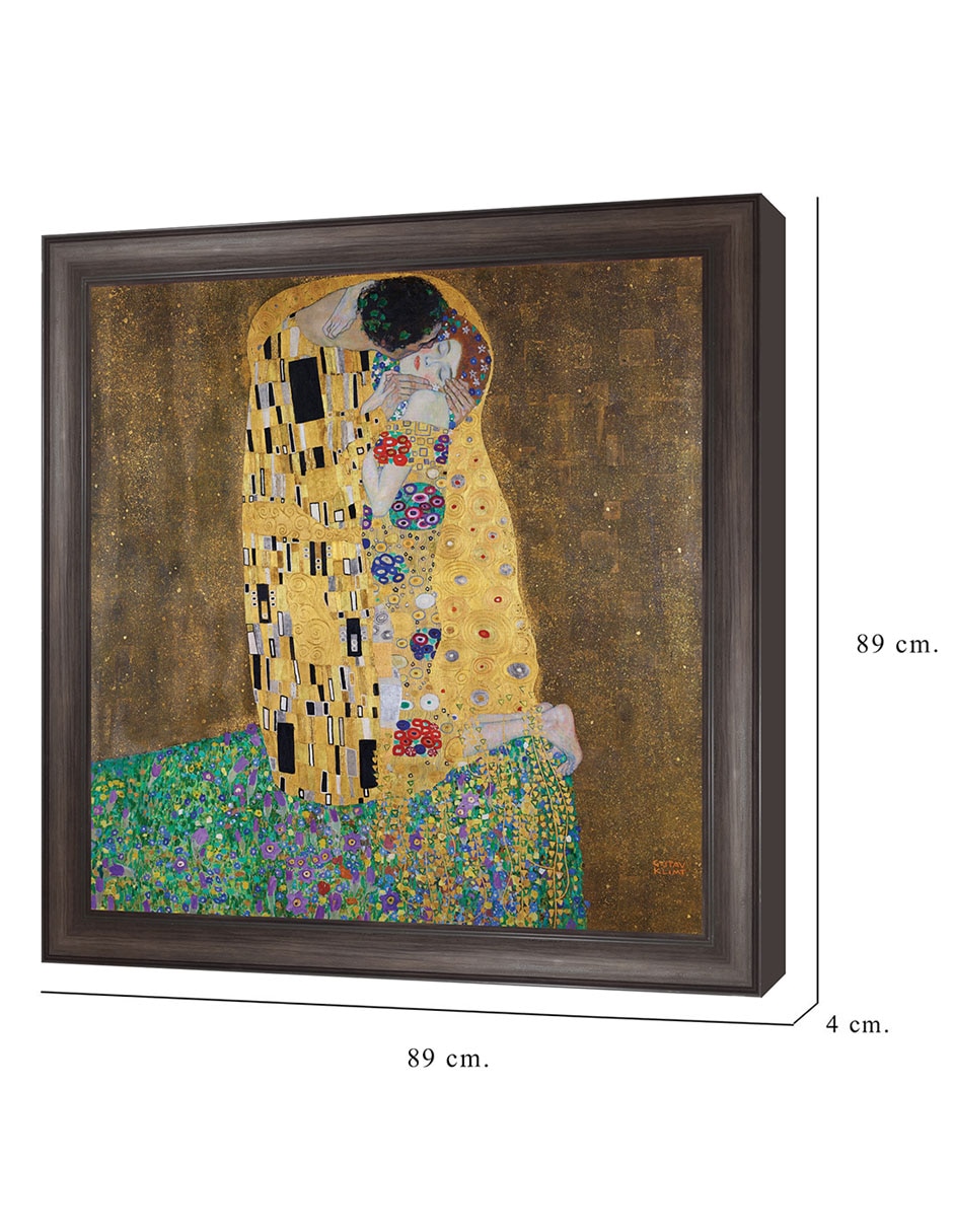 Cuadro decorativo El beso de Gustav Klimt técnica mixta 2