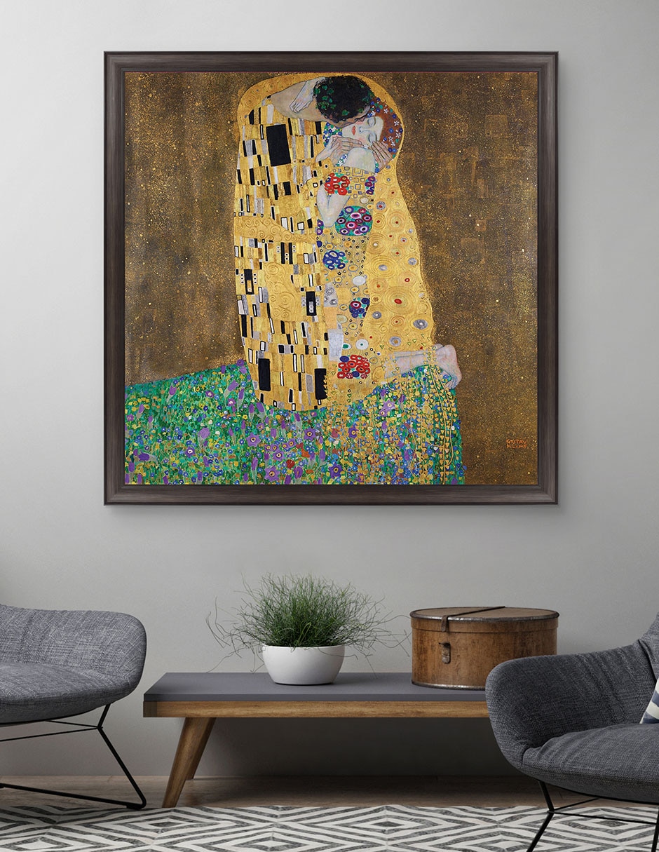 Cuadro decorativo El beso de Gustav Klimt técnica mixta 5