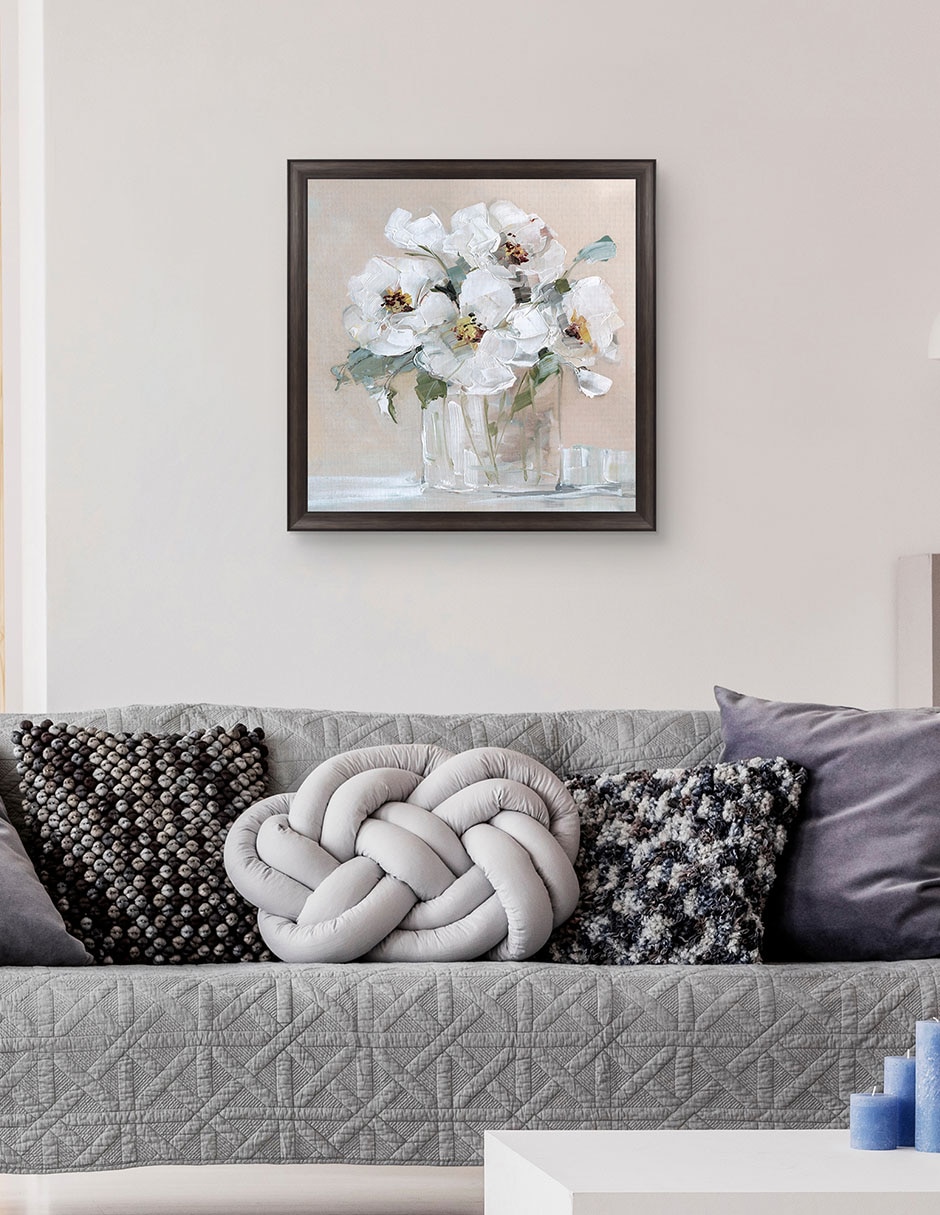 Cuadro decorativo Blancos suaves I de Sally Swatland técnica mixta 5
