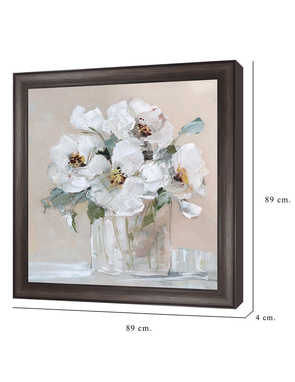 Cuadro decorativo Blancos suaves I de Sally Swatland técnica mixta 8