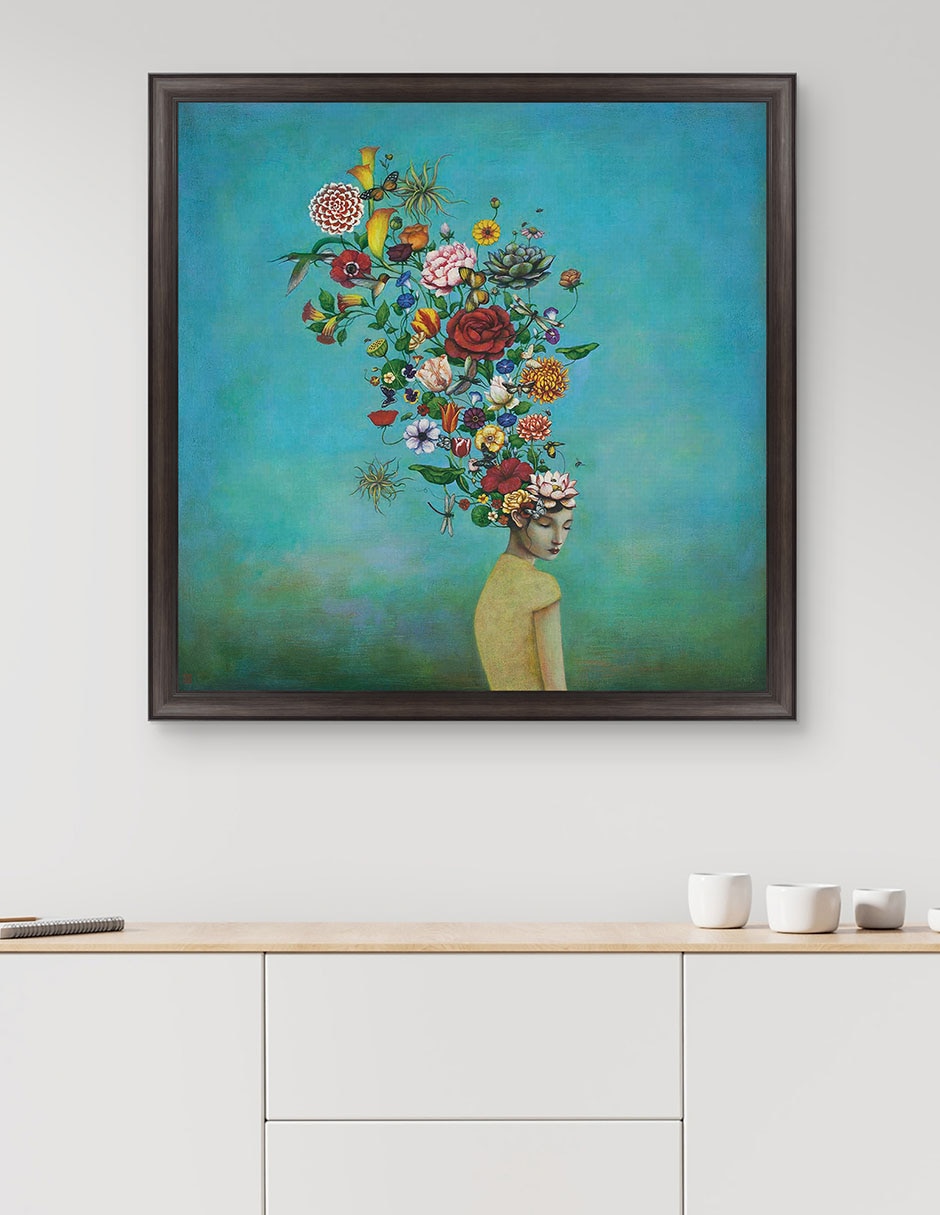 Cuadro decorativo Jardín de Serenidad de Duy Huynh técnica mixta 4