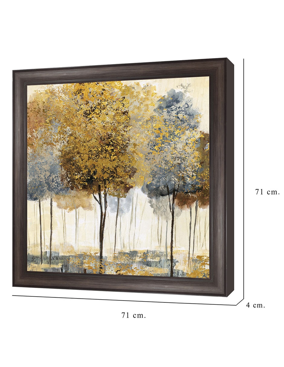 Cuadro decorativo Bosque metálico I de Nan técnica mixta 2